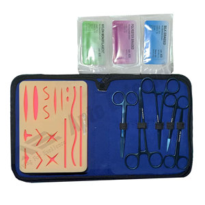 10pcs Suture Kit Training Set Large Blue Silicone Suture <b>Pad</b> Students <b>Nursing</b> Practice Surgical Skill Training Medic Instruments - Product Image 1