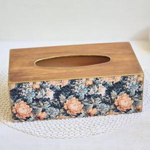 Boîte à mouchoirs en bois imprimée avec couvercle coulissant, moderne, pour un remplissage facile et une organisation optimale, vente en gros - Product Image 5