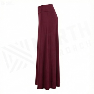 Elegant Women High Waist Floor Length Straight <b>Skirt</b> Solid Color Viscose <b>Chiffon</b> Soft Woven All Seasons Style - Product Image 3