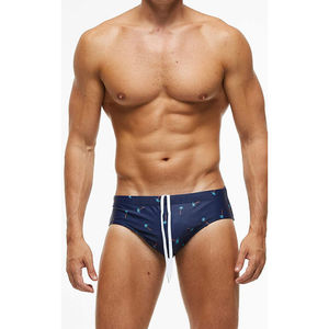 Traje de Baño de Una Pieza para Hombre, 100% de Alta Calidad, con Rayas, Logotipo Frontal, Elástico en Cuatro Direcciones, Anti- - Product Image 1