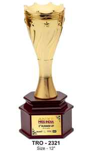 Trophée de style coupe classique avec finition dorée et base solide pour la reconnaissance des compétitions et les événements sur scène - Product Image 5