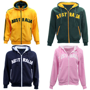 <b>Men</b>’s Premium Fleece Zip-Up Hoodie <b>Jacket</b> Custom Logo Australia Style Contrast Lining Hooded Sweatshirt Winter Casual Streetwear - Product Image 2