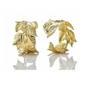 Elegante servilletero de Metal de hoja de oro hecho a mano, servilletero surtido para el hogar, eventos de boda, mesa de cena, decoración artística - Product Image 3