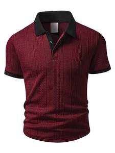Suéter de Punto Sólido para Hombre, Manga Corta, Poliéster, Verano, Informal, para Golf - Product Image 2