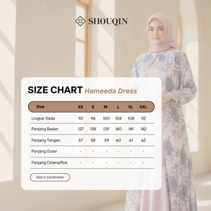 Vestido Gamis Musulmán para Mujer Shouqin Hameeda, Satén y Seda, Elegante Estampado Floral, Conjunto Interior y Exterior, Abaya Modesta - Product Image 5