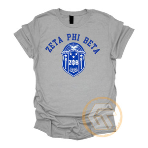 Camiseta de Algodón Personalizada al por Mayor Zeta Phi Beta, Ropa Fina de Sororidad para Mujer, Diseño Estampado de Verano para Fraternidad, Teñido Liso de Alta Calidad - Product Image 1