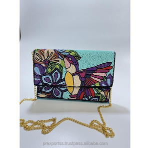 <b>Bee</b> Embroidered Beaded Clutch Bag Handmade Multicolor Fashion Evening Party Luxury Designer Custom Portable Stylish <b>Gift</b> - Product Image 6