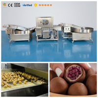 Machine à enrober les noix de cajou et les amandes avec un revêtement au chocolat, à nettoyage facile et extractible, pour les usines de produits à base de noix
