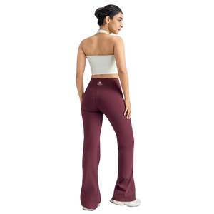 Conjunto Deportivo Personalizado para Mujer, Top Corto y Leggings Acampanados, Ropa Deportiva para Yoga, Gimnasio, Ejercicio, Venta al Por Mayor, Fabricación OEM/ODM - Product Image 2
