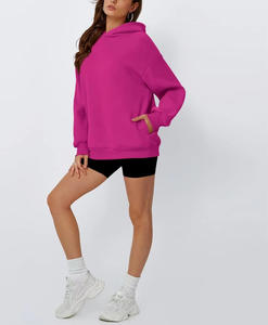 Sudaderas con Capucha de Algodón Extra Grandes de Moda para Invierno, con Logotipo Personalizado en la Parte Delantera, Unisex, Estilo Urbano, Transpirables, con Bolsillos, de Alta Calidad para Mujer - Product Image 3