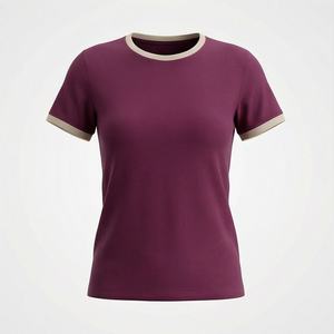 เสื้อครอปท็อปผู้หญิงแบบรักษ์โลกสำหรับฤดูร้อน ขนาดสั่งทำ แขนสั้น ผ้าซาตินคุณภาพสูง คอกลม สกรีนโลโก้ สีตามสั่ง - Product Image 1