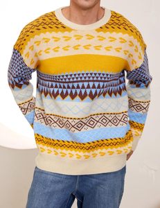 <b>Men's</b> Premium Quality Knit Sweater Round Neck <b>Long</b> Sleeve Soft Stretch Pullover Warm Comfortable Casual Winter Clothing - Product Image 1