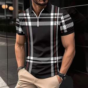 Chemises Polo Homme 2025 à Manches Courtes, Polo Casual, T-Shirt Polo Color Block, Coupe Slim, Chemises de Golf - Product Image 4