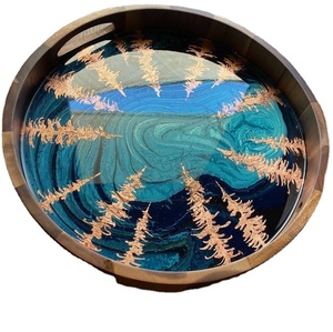 ถาดเสิร์ฟไม้และเรซิ่นสำหรับเสิร์ฟผลไม้ถาดเสิร์ฟอาหารล่าสุดสำหรับเสิร์ฟอาหารปรับแต่งได้ - Product Image 1