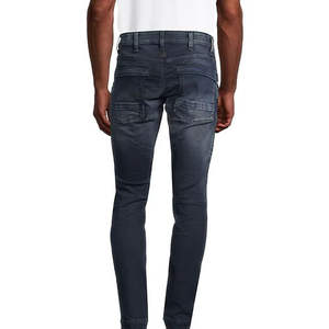 กางเกงยีนส์คุณภาพสูงสำหรับผู้ชาย ขายส่ง กางเกงยีนส์ทรงสลิมฟิต ดีไซน์เนอร์ กางเกงยีนส์ผ้ายืดสีน้ำเงินและสีดำ กางเกงยีนส์ผู้ชายแบบฟอก - Product Image 6