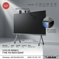 IKAR JX-E5A Centro de Sala de Juntas Empresarial, Pantalla Interactiva 4K de 65 Pulgadas, 16 GB de RAM, 256 GB de ROM, Sistema Operativo Android 13, Cámara con Seguimiento de Personas por IA con 40 Puntos Táctiles