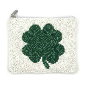 Porte-monnaie brodé vert motif plante suspendue, mini trousse de maquillage rectangulaire à fermeture éclair, portefeuille de voyage pour femme - Product Image 4