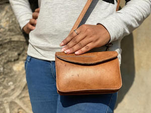 New Handcrafted Genuine Full Grain Leather Handbag Vintage Goat Leather Large Capacity Crossbody Bags - Product Image 3