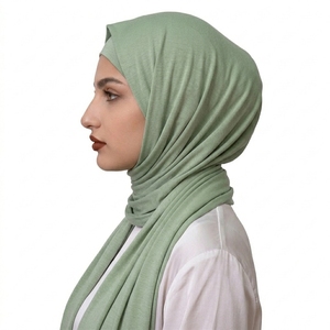 Hijab en jersey de luxe pour femmes, respirant, antibactérien, léger, écharpe islamique, fournisseur OEM ODM - Product Image 2