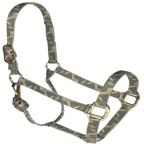 Camo Printed Nylon Horse <b>Halter</b> with Brass Buckle Durable Horse Accessories - Product Image 1