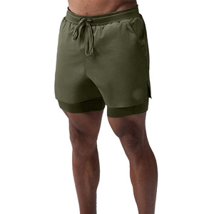 Custom Men’s 2 in 1 Running Shorts Lightweight Athletic Training Shorts with Drawstring Waist and Inner Compression <b>Layer</b> - Product Image 1