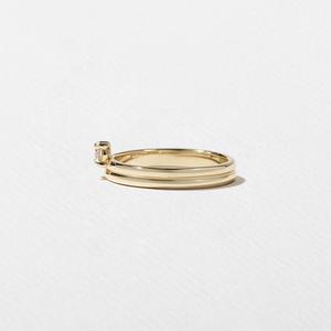 14K Gold Round Cut Lab Grown Diamond Solitaire Band Prong Set Parallel Double Band Delicate <b>Stacking</b> <b>Rings</b> Daily Wear Wholesale - Product Image 6