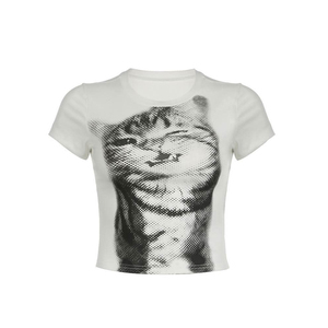 Ladies Summer Crop <b>Tops</b> Sexy Cropped T-Shirts Women's Crop <b>Tops</b> Customize Wholesale High Quality Tees Shirts - Product Image 1