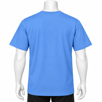 Kaos Kasual Lengan Pendek Pria Berkualitas Tinggi 100% Katun O-Neck Bernapas Ramah Lingkungan Seed Fashion Biru