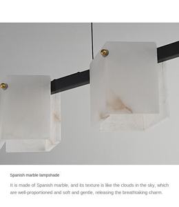 โคมไฟหินอ่อน โคมไฟหินอ่อนอะลาบาสเตอร์สำหรับห้องครัว โคมไฟข้างเตียง โคมไฟห้องนอน - Product Image 5