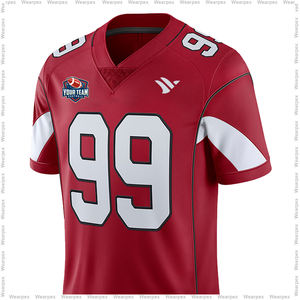 Camiseta de Fútbol Americano Personalizada de Calidad al por Mayor con Parche Bordado, Último Diseño, Camiseta de Fútbol Americano para Hombre - Product Image 4