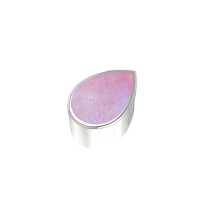 Premium Silver Plated Fine Classic 925 Silver Slider Pink Moonstone Mix Shapes Spring <b>Lock</b> <b>Cable</b> Chain Bezel Setting Pack 3 - Product Image 1