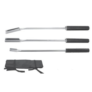 Juego de 3 raspadores equinos reutilizables de acero inoxidable de alta calidad, rectos y diagonales, para uso veterinario en caballos - Product Image 5