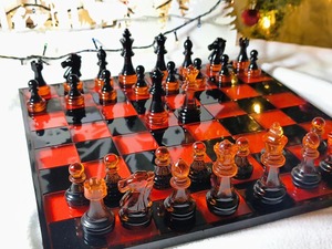 Luxury Belladec BI-WT1099 Artistic Resin <b>Chess</b> <b>Set</b> Handmade Board Game Decorative <b>Chess</b> Board for Gift - Product Image 5