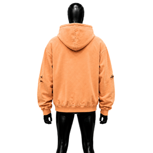 Sweat-shirt à capuche zippé oversize avec motif ange pêche vieilli, coupe décontractée, en molleton French Terry CHRISTIAN I - Product Image 2