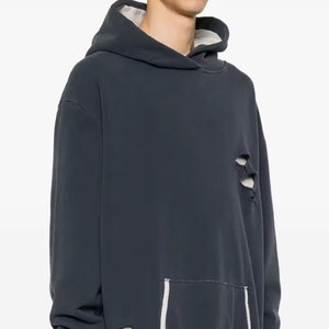 Pakistan Made Oversized Distressed Hoodie Garment Wash Cotton Fleece Streetwear Low MOQ OEM ODM Supplier - Product Image 2