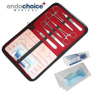 Base d'instruments chirurgicaux Ensemble d'instruments chirurgicaux durables en acier inoxydable Source d'alimentation manuelle Kit de suture Pad de pratique - Product Image 5