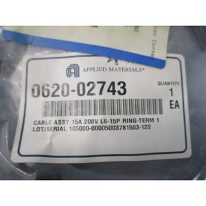 AMAT 0620-02743 CABLE ASSY 15A 208V L6-15P - Equipo y Piezas de Semiconductores de Confianza de Marca Global - Product Image 1