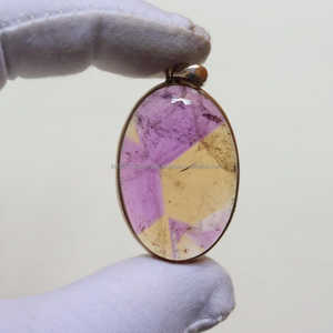 Colgante de Plata de Ley 925 sólida hecho a mano, colgante cuadrado, colgante único, para regalo, ametrino bolivianita, colgante único - Product Image 6