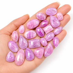 Cabujón de Kunzita Rosa Natural, Piedras Preciosas Sueltas, Cristal de Cuarzo Pulido para Joyería, Anillo, Colgante, Forma Personalizada, Rida - Product Image 3
