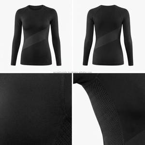 Camiseta Deportiva de Compresión de Manga Larga para Mujer, Absorbe la Humedad, para Gimnasio, Fitness, Running, Deporte, Venta al Por Mayor OEM - Product Image 4