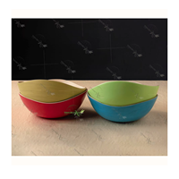 Bol à salade en bambou naturel léger et écologique, style classique, technique personnalisée, jetable, pour fêtes, capacité >10L, 0,01kg