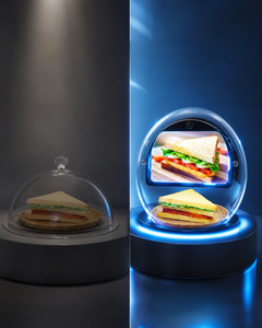 โดมทรงหรูหราพร้อมดีไซน์กระจกพรีเมียมในตัว พร้อมเครื่องเล่นมีเดีย LCD เพื่อการมองเห็นสินค้าที่คมชัดยิ่งขึ้น - Product Image 3