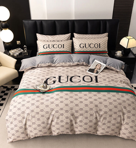 Juego de cama GUCOI modelo 294, funda nórdica estampada a la moda con rayas rojas y verdes, para las cuatro estaciones, otros materiales - Product Image 1