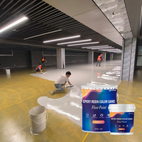 Peinture époxy antidérapante pour sols en sable coloré, peinture époxy auto-nivelante pour sols, combinaison AB, adaptée aux usines