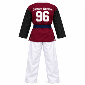 Nuevo Diseño de Uniforme Ligero de Taekwondo Unisex Dobok con Bordado Personalizado para Academia de Artes Marciales, Conjunto de Entrenamiento con Cinturón - Product Image 3