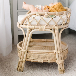 <b>Doll</b> diaper change tables top selling hand-made rattan <b>dolls</b> changing table nature toys for kids - Product Image 6