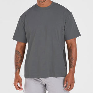 Short Sleeve <b>Drop</b> Shoulder Casual Breathable Manufacturer's Blank <b>Box</b> T-Shirt for Men <b>Drop</b> Shoulder Boxy Fit Oversized T-Shirt - Product Image 2