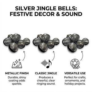 Antique Silver-Plated Engraved Brass Cow Bells Decorative Rustic Chime Hanging Home <b>Garden</b> Decor Crafts Wholesale Bulk Lot - Product Image 6