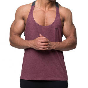 Camiseta sin mangas de gimnasio de Color sólido a precio barato para hombre, camisetas sin mangas ajustadas de Color sólido para hombre, se aceptan servicios de OEM/ODM - Product Image 6