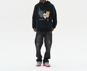 Meilleure Vente Hiver – Sweat à Capuche Long à Carreaux avec Strass, Logo Personnalisé, Marque Privée, Polaire Respirant pour Homme - Product Image 2